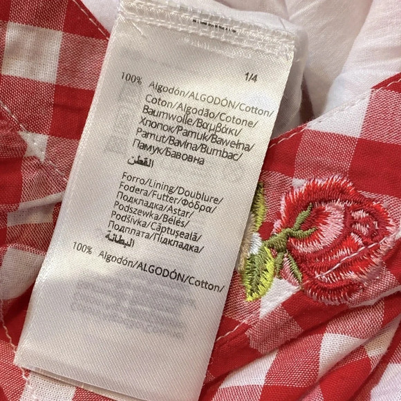 NWOT Mayoral Red & White Gingham Tiered Bubble Romper - Picture 3 of 6